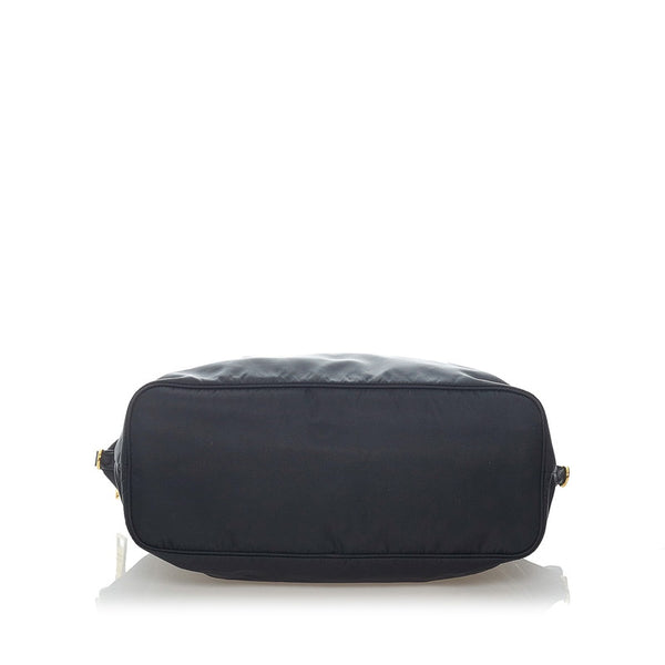 プラダ トートバッグ ブラック ナイロン レザー レディース PRADA 【中古】