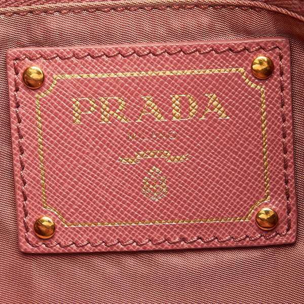 プラダ トートバッグ ブラック ナイロン レザー レディース PRADA 【中古】
