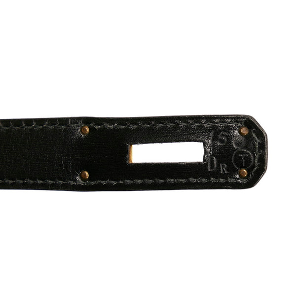 エルメス ケリー28 ハンドバッグ ショルダーバッグ 2WAY ブラック ボックスカーフ レディース HERMES 【中古】