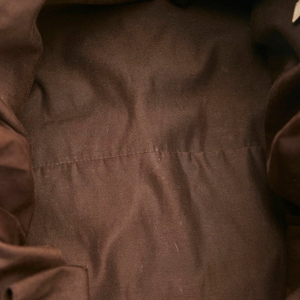 グッチ GGキャンバス トートバッグ 153213 ベージュ ホワイト キャンバス レザー レディース GUCCI 【中古】