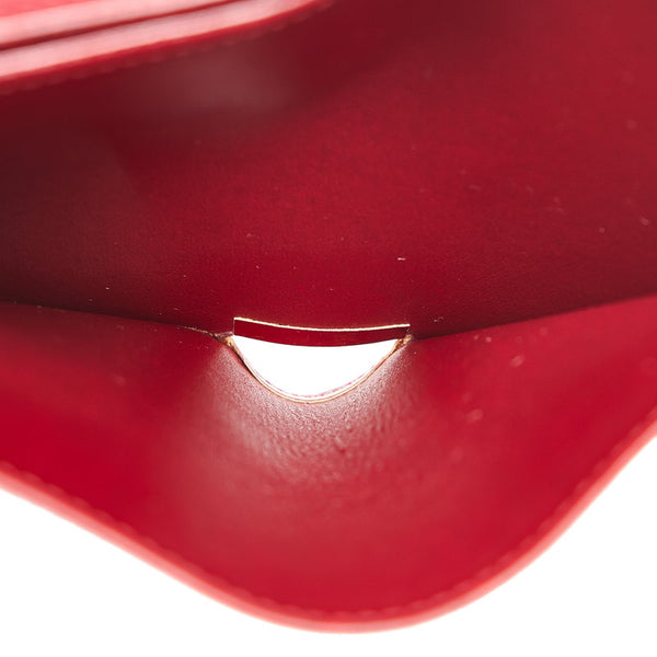 カルティエ ハッピーバースディ レッド パテントレザー 長財布 レディース CARTIER 【中古】