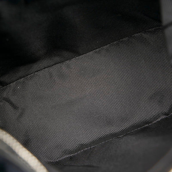 グッチ GGキャンバス ワンショルダーバッグ 001 3814 ブラック シルバー キャンバス レザー レディース GUCCI 【中古】