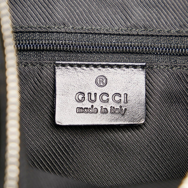 グッチ GGキャンバス ワンショルダーバッグ 001 3814 ブラック シルバー キャンバス レザー レディース GUCCI 【中古】