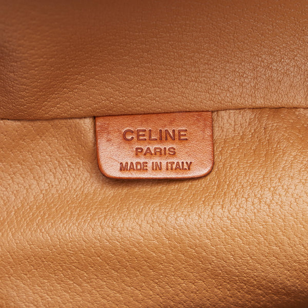 セリーヌ マカダム ハンドバッグ バニティハンド M95 ブラウン PVC レザー メンズ CELINE 【中古】