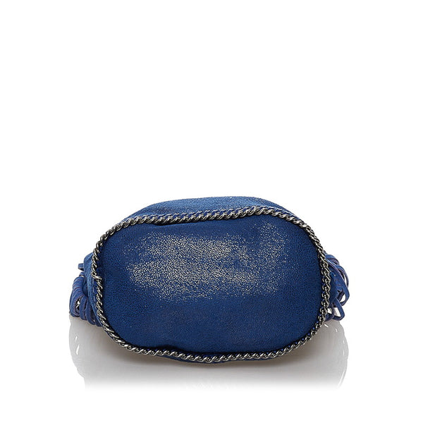ステラマッカートニー ファラベラ  フリンジ チェーン ショルダーバッグ ブルー ポリエステル スウェード レディース Stella McCartney 【中古】