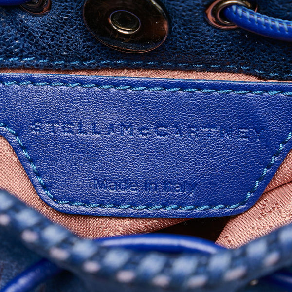 ステラマッカートニー ファラベラ  フリンジ チェーン ショルダーバッグ ブルー ポリエステル スウェード レディース Stella McCartney 【中古】