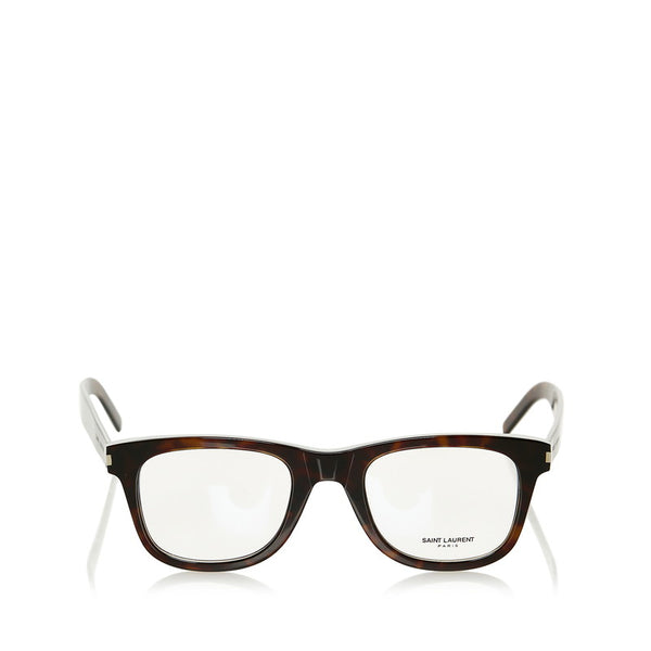 サンローラン ウェリントン型 伊達メガネ ブラウン プラスチック メンズ SAINT LAURENT 【中古】