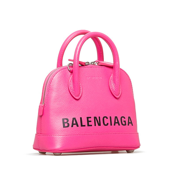 バレンシアガ ヴィルXXS トップハンドル ハンドバッグ ショルダーバッグ 2WAY 550646 ピンク レザー レディース BALENCIAGA 【中古】