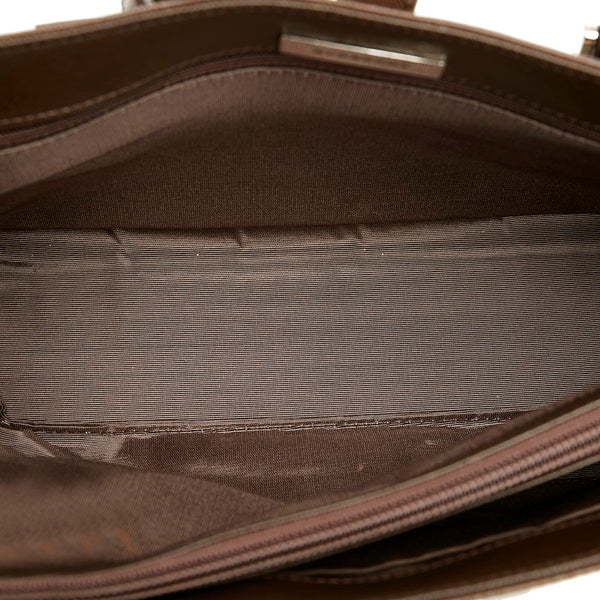 バーバリー ノバチェック ハンドバッグ ベージュ ブラウン キャンバス レザー レディース BURBERRY 【中古】
