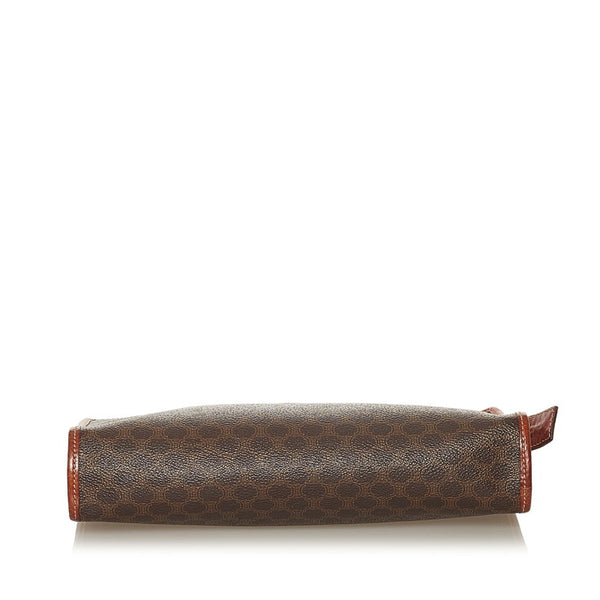 セリーヌ マカダム セカンドバッグ ブラウン PVC レザー メンズ CELINE 【中古】