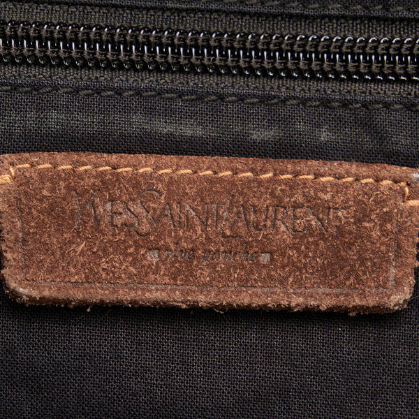 サンローラン リヴゴーシュ ハンドバッグ ショルダーバッグ 2way 141424 ブラック ブラウン デニム スウェード レディース SAINT LAURENT 【中古】