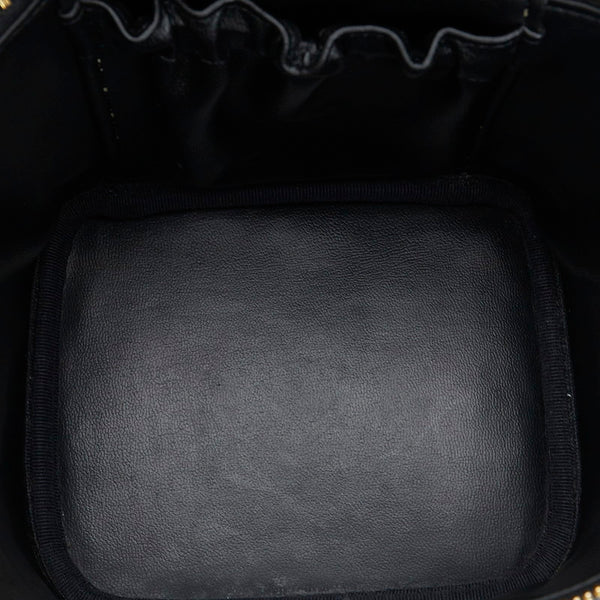 シャネル デカココ ココマーク ハンドバッグ バニティバッグ ブラック キャビアスキン レディース CHANEL 【中古】