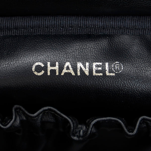 シャネル デカココ ココマーク ハンドバッグ バニティバッグ ブラック キャビアスキン レディース CHANEL 【中古】