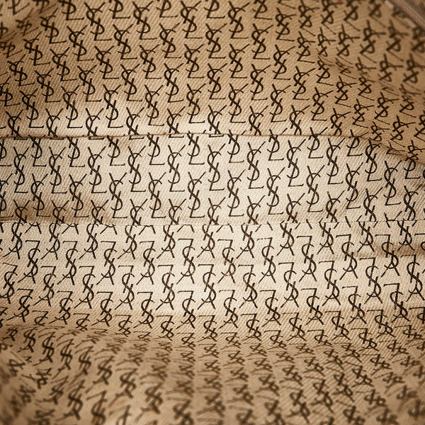 サンローラン クラッチバッグ ベージュ グレー PVC レザー レディース SAINT LAURENT 【中古】