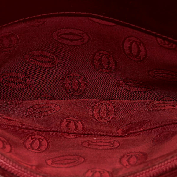 カルティエ マスト 長財布 ボルドー ワインレッド レザー レディース CARTIER 【中古】