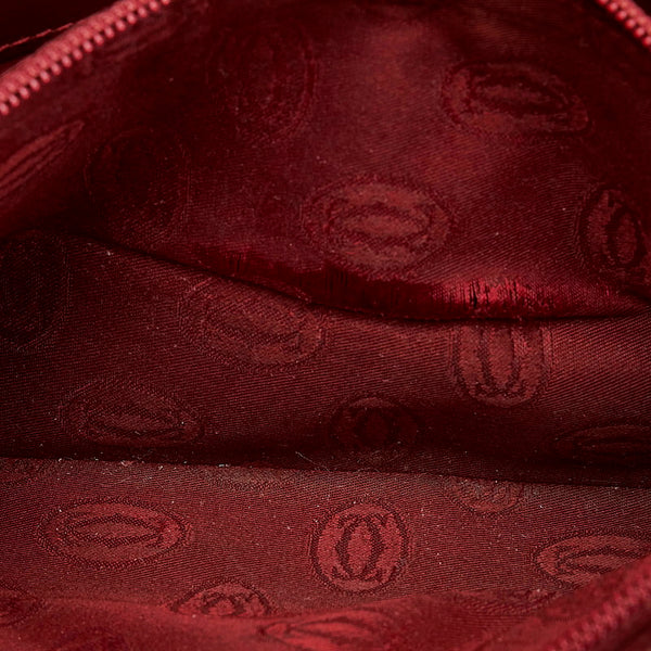 カルティエ マスト 長財布 ボルドー ワインレッド レザー レディース CARTIER 【中古】