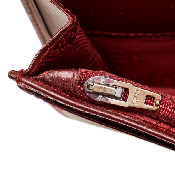 カルティエ マスト 長財布 ボルドー ワインレッド レザー レディース CARTIER 【中古】