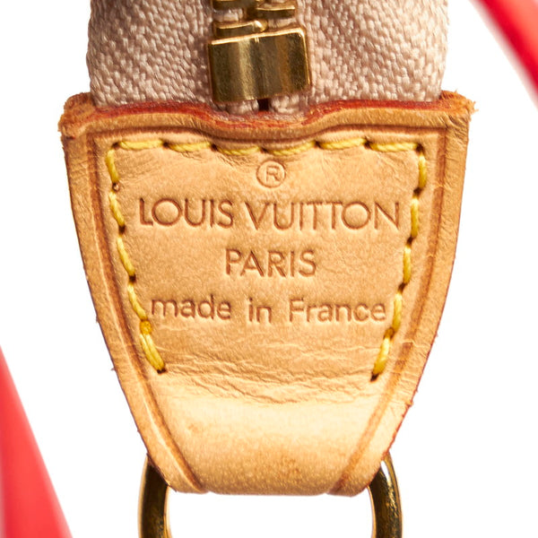 ルイ ヴィトン アンティグア カバMM トートバッグ M40035 ベージュ レッド  キャンバス レディース LOUIS VUITTON 【中古】