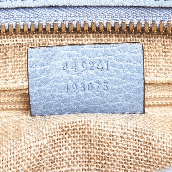 グッチ ブリー GGキャンバス ハンドバッグ ショルダーバッグ 2WAY 449241 ライトブルー ベージュ キャンバス レザー レディース GUCCI 【中古】