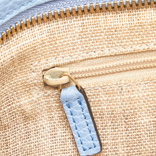 グッチ ブリー GGキャンバス ハンドバッグ ショルダーバッグ 2WAY 449241 ライトブルー ベージュ キャンバス レザー レディース GUCCI 【中古】