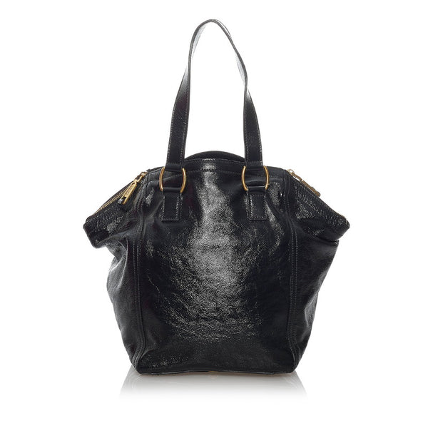 サンローラン ダウンタウン トートバッグ ブラック パテントレザー レディース SAINT LAURENT 【中古】