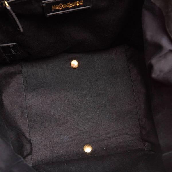 サンローラン ダウンタウン トートバッグ ブラック パテントレザー レディース SAINT LAURENT 【中古】