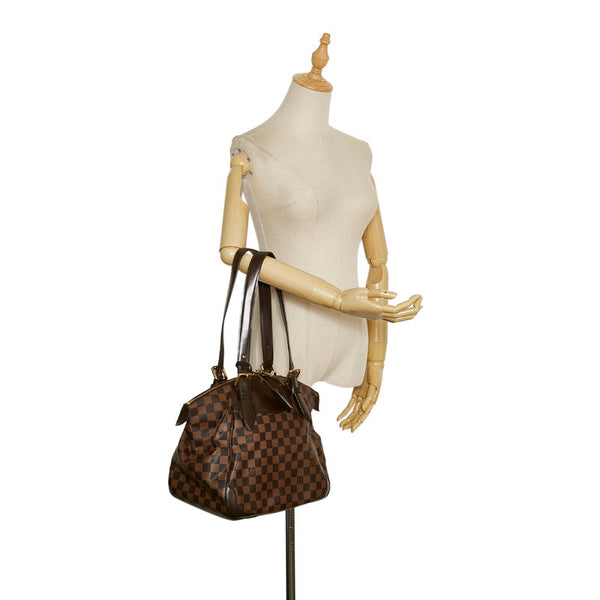 ルイ ヴィトン ダミエ ヴェローナMM  ハンドバッグ ショルダーバッグ N41118 ブラウン PVC レザー レディース LOUIS VUITTON 【中古】