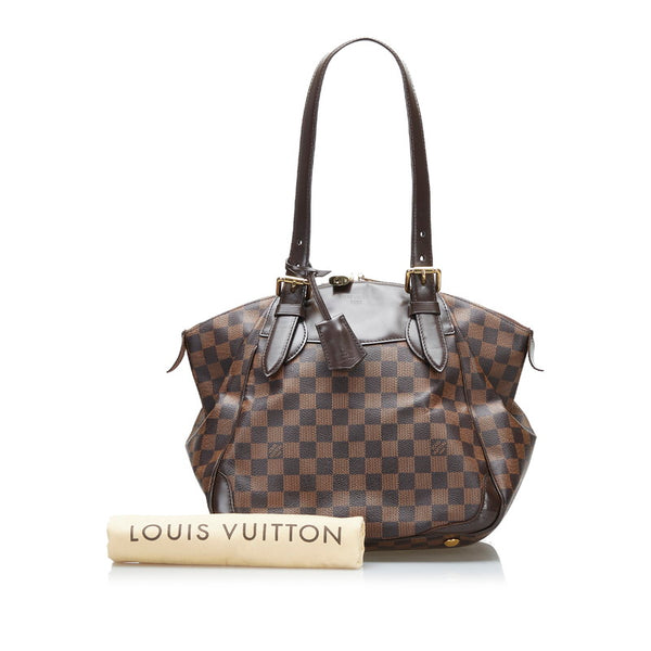 ルイ ヴィトン ダミエ ヴェローナMM  ハンドバッグ ショルダーバッグ N41118 ブラウン PVC レザー レディース LOUIS VUITTON 【中古】