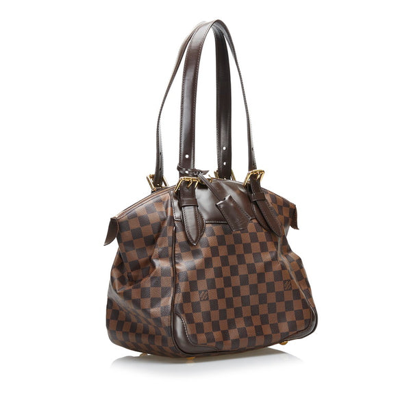 ルイ ヴィトン ダミエ ヴェローナMM  ハンドバッグ ショルダーバッグ N41118 ブラウン PVC レザー レディース LOUIS VUITTON 【中古】