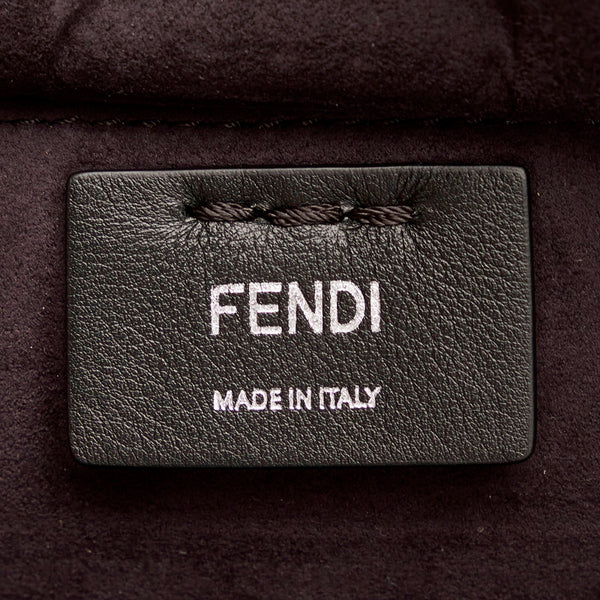 フェンディ トロワジュール ハンドバッグ ショルダーバッグ 2WAY 8BH279 ブラック グリーン レザー スウェード レディース FENDI 【中古】