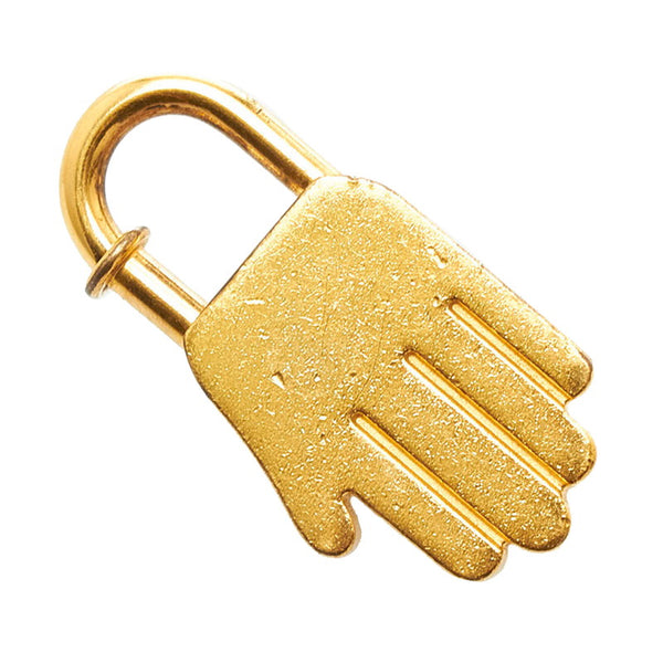 エルメス ハンドモチーフ カデナ チャーム ゴールド メッキ レディース HERMES 【中古】