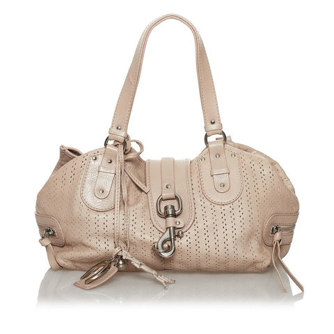 クロエ トートバッグ ピンク ベージュ レザー レディース Chloe 【中古】