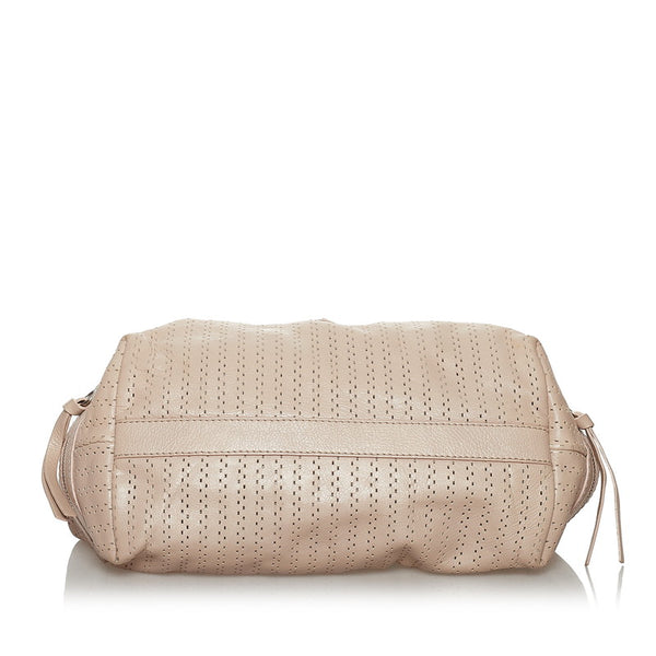 クロエ トートバッグ ピンク ベージュ レザー レディース Chloe 【中古】