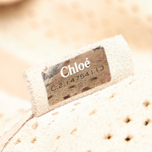 クロエ トートバッグ ピンク ベージュ レザー レディース Chloe 【中古】