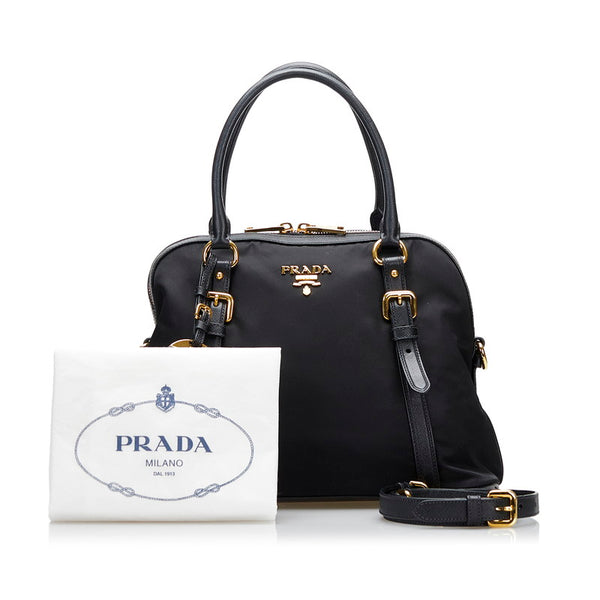 プラダ ハンドバッグ ショルダーバッグ 2WAY ブラック ナイロン サフィアーノ レディース PRADA 【中古】