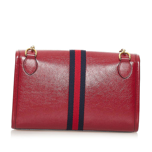 グッチ ラジャ チェーン ショルダーバッグ 570145 レッド レザー レディース GUCCI 【中古】