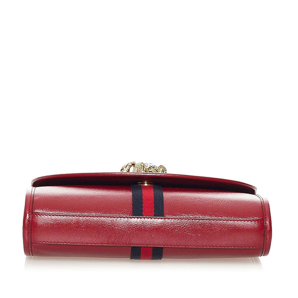 グッチ ラジャ チェーン ショルダーバッグ 570145 レッド レザー レディース GUCCI 【中古】