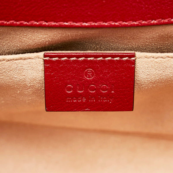 グッチ ラジャ チェーン ショルダーバッグ 570145 レッド レザー レディース GUCCI 【中古】