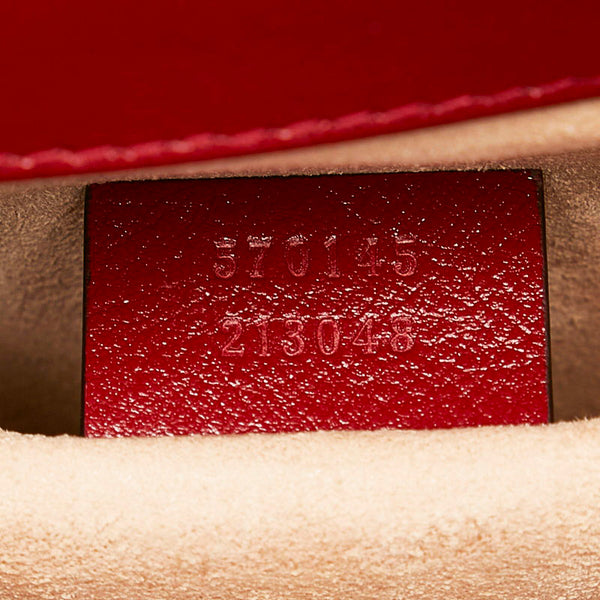 グッチ ラジャ チェーン ショルダーバッグ 570145 レッド レザー レディース GUCCI 【中古】