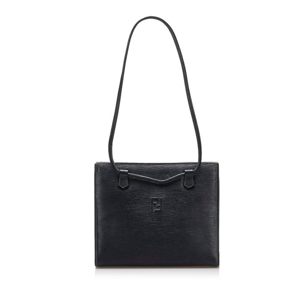 フェンディ ズッカ トートバッグ ショルダーバッグ ブラウン キャンバス レザー レディース FENDI 【中古】