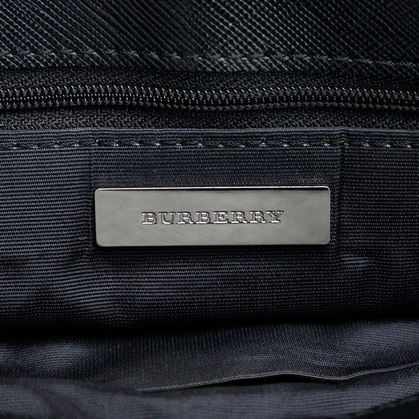 バーバリー ノバチェック 斜め掛け ショルダーバッグ  ベージュ ブラック キャンバス レザー レディース BURBERRY 【中古】