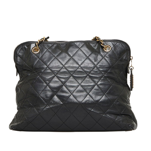 シャネル マトラッセ ココマーク チェーン ショルダーバッグ トートバッグ ブラック ゴールド ラムスキン レディース CHANEL 【中古】