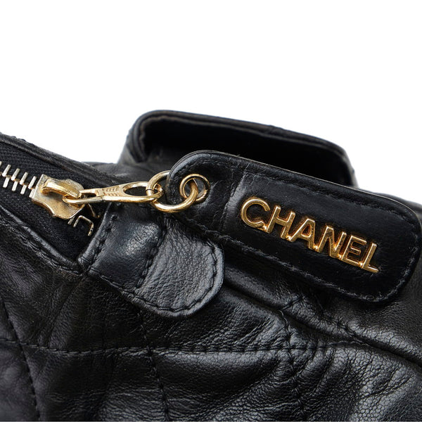 シャネル マトラッセ ココマーク チェーン ショルダーバッグ トートバッグ ブラック ゴールド ラムスキン レディース CHANEL 【中古】