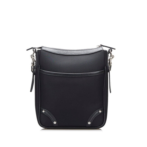 バーバリー ノバチェック 斜め掛け ショルダーバッグ  ブラック ベージュ キャンバス レザー レディース BURBERRY 【中古】