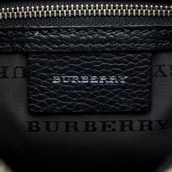 バーバリー ノバチェック 斜め掛け ショルダーバッグ  ブラック ベージュ キャンバス レザー レディース BURBERRY 【中古】