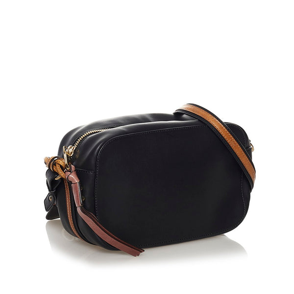 クロエ サム 斜め掛け ショルダーバッグ ブラック ブラウン レザー レディース Chloe 【中古】