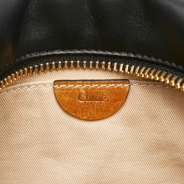 クロエ サム 斜め掛け ショルダーバッグ ブラック ブラウン レザー レディース Chloe 【中古】