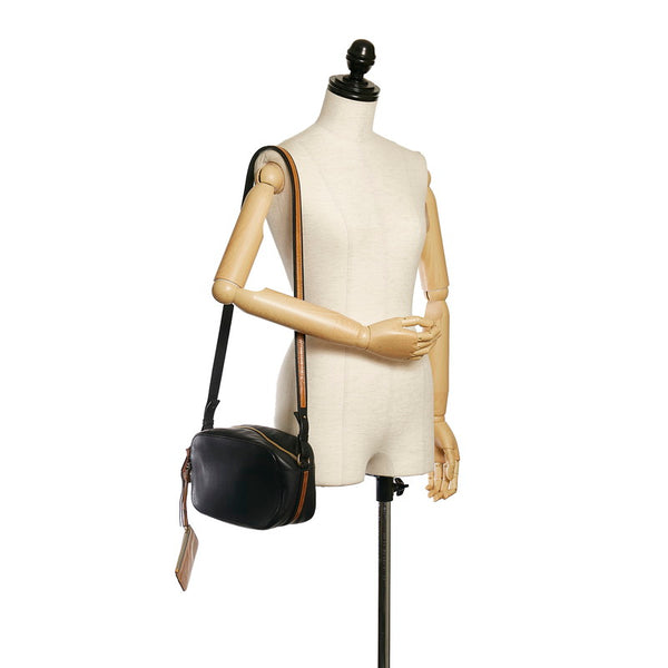 クロエ サム 斜め掛け ショルダーバッグ ブラック ブラウン レザー レディース Chloe 【中古】