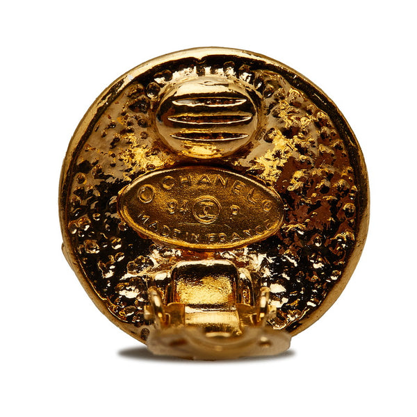 シャネル ココマーク ラウンド イヤリング ゴールド メッキ レディース CHANEL 【中古】