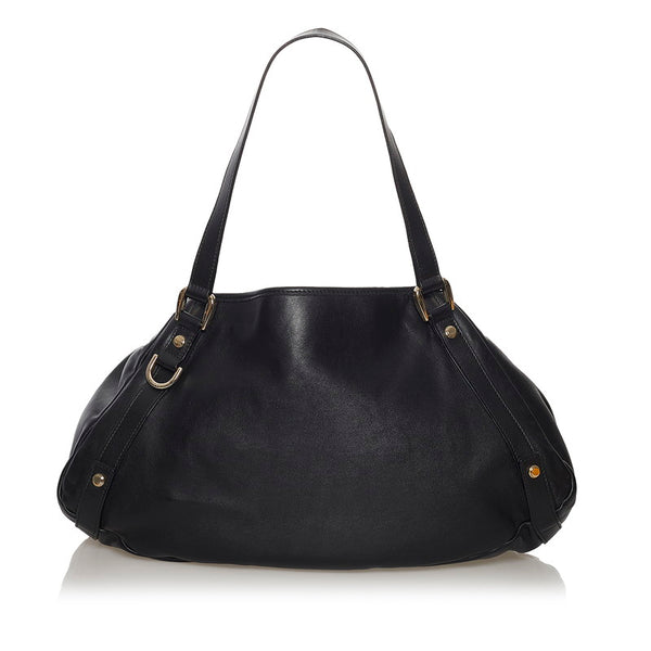 グッチ ハンドバッグ ショルダーバッグ 130736 ブラック レザー レディース GUCCI 【中古】